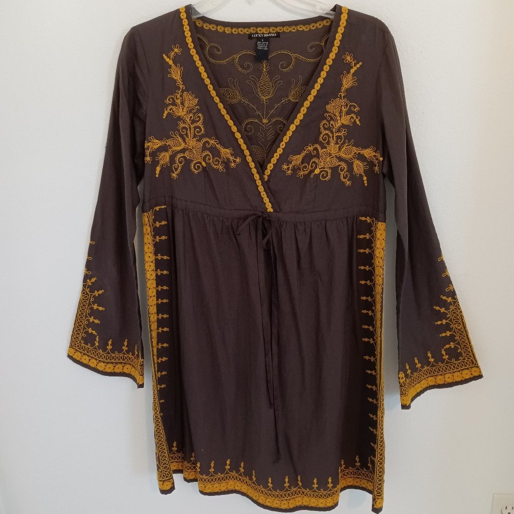 Lucky Brand embroidered tunic dress